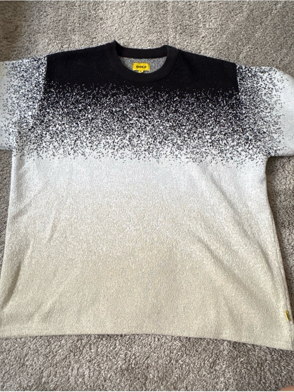 Golf Wang Black and White Speckled Gradient Crew Neck Tee